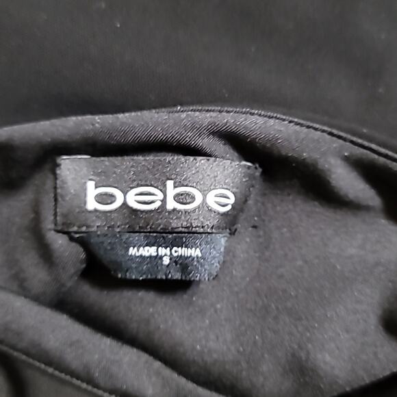 Bebe Long Black One Shoulder Dress - Picture 6 of 7